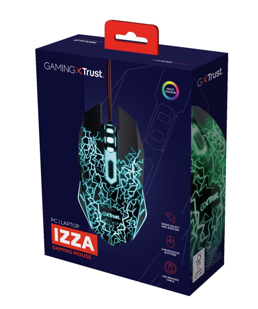 Trust GXT 105X Izza mus Spil Ambidextrous USB Type-A Optisk 4000 dpi #5