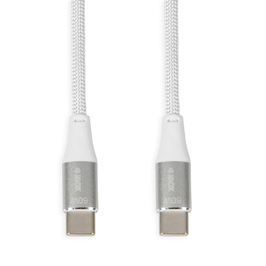 iBOX IKUTC USB-C kabel 60W 1m Hvid #1