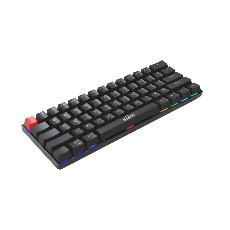 Marvo Scorpion KG933G Saber 61 Wired Mechanical RGB 60% UK Layout Gaming Keyboard (Black) tastatur Spil QWERTY Sort #3