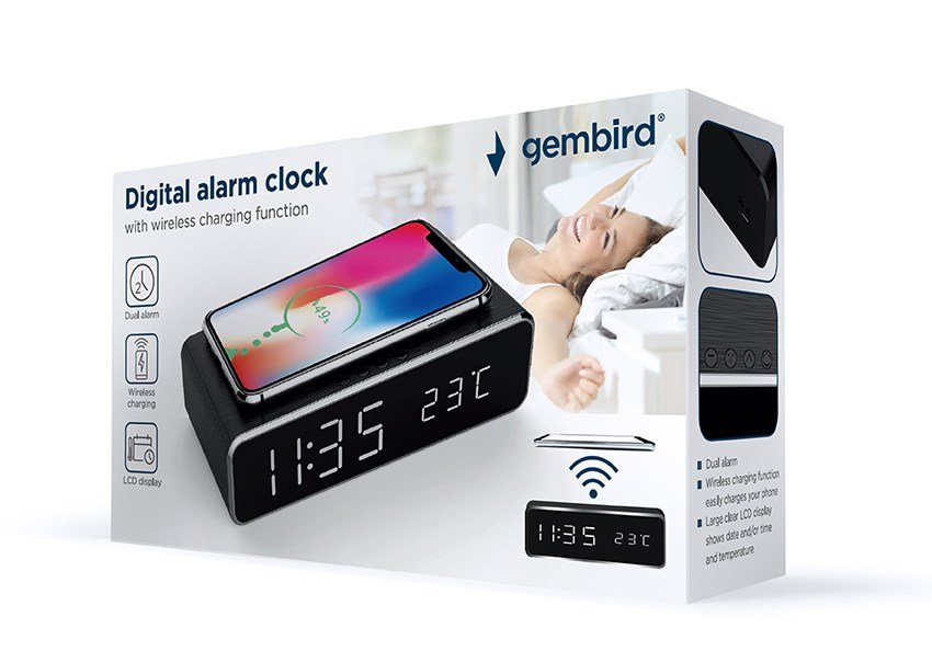 Gembird DAC-WPC-01 vkkeur Digital alarmur Sort #9