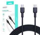 AUKEY CB-NCC1 USB-C Type-C Power Delivery PD 60W 3A 1m Nylon Sort #1