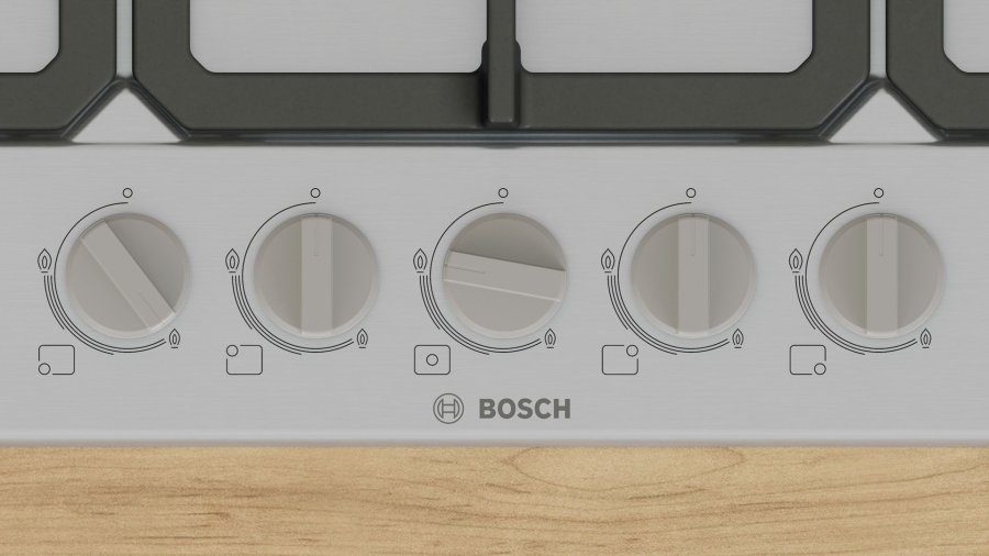 Bosch Serie 4 PGQ7B5K90 kogeplade Rustfrit stl Indbygget 75 cm Gaskomfur 5 zone(s) #2