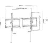 Techly ICA-PLB 590 tv-beslag 2,29 m (90