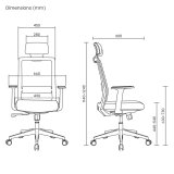 Premium ergonomisk kontorstol med hj ryg Ergo Office, max 150 kg, ER-425 #10