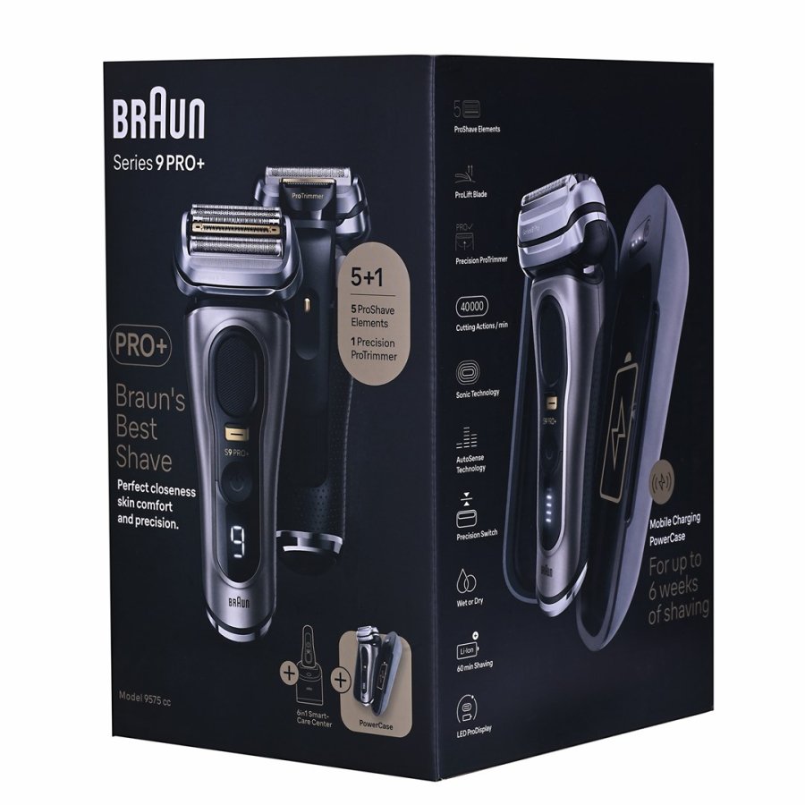 Braun Series 9 Pro+ 9575cc Wet & Dry Folie shaver Trimmer Metallic #20
