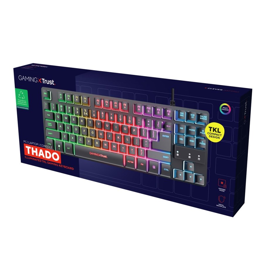 Trust GXT 833 Thado tastatur Spil USB Hollandsk Sort, Slv #5
