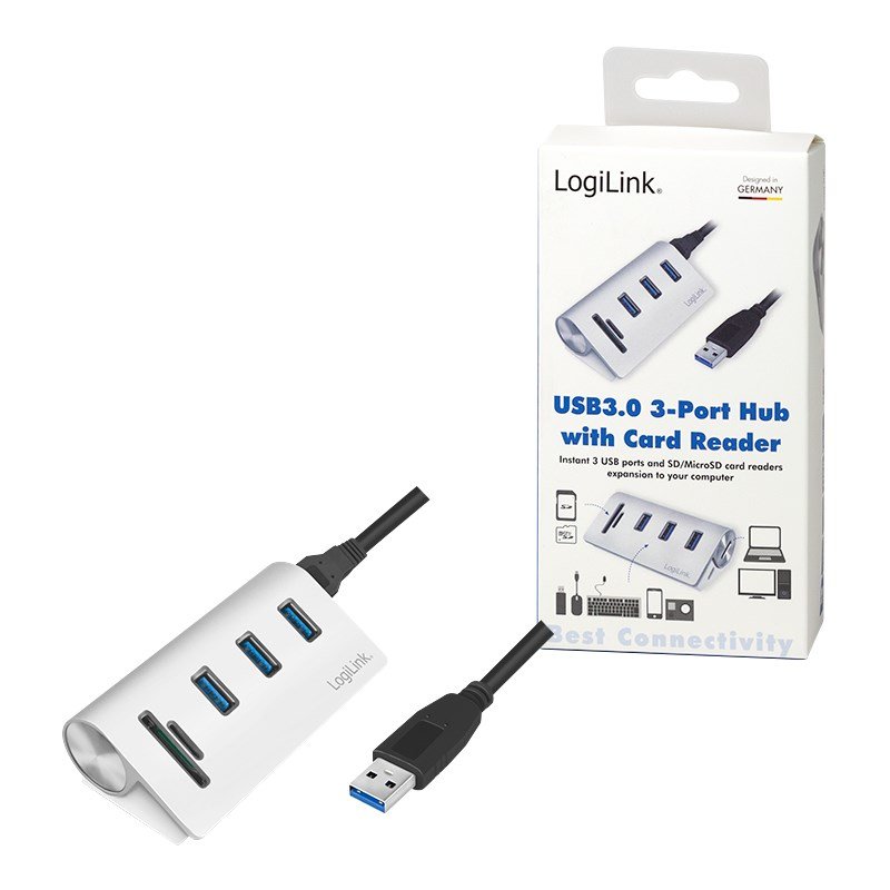 LogiLink CR0045 interface hub USB 3.2 Gen 1 (3.1 Gen 1) Type-A 5000 Mbit/s S�lv #10