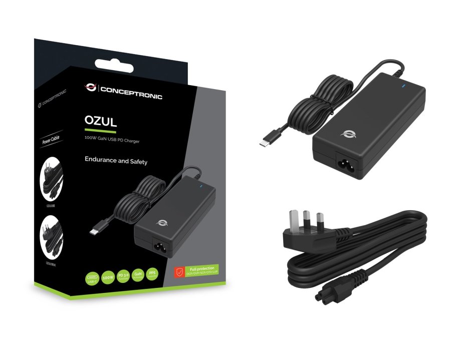 Conceptronic OZUL03BUK str�madapter og vekselret Indend�rs 100 W Sort #5