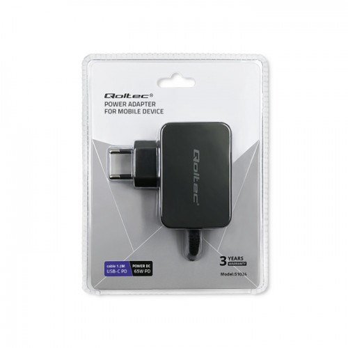 Qoltec 51024 oplader til mobil enhed Universel Sort Vekselstrm Hurtig opladning Indendrs #6
