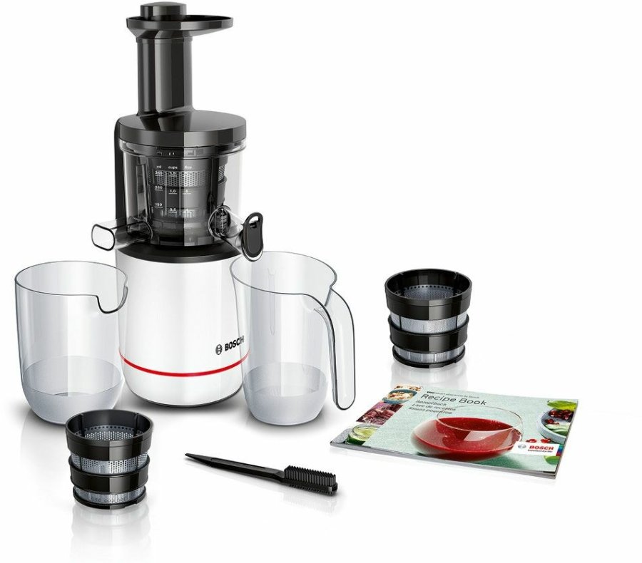 Bosch MESM500W citruspresser og juicemaskine Slow juicer 150 W Sort, Hvid #1