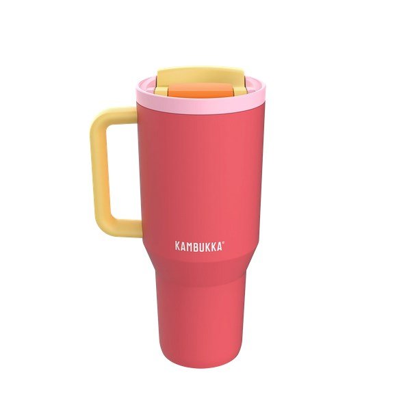Termokrus med teleskopsugerr Kambukka Rio Tumbler 950 ml Pink Papaya #4