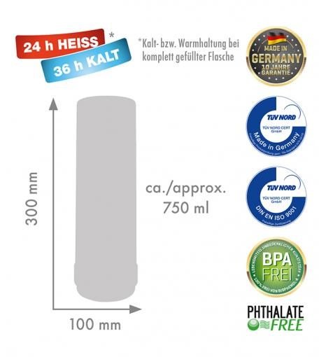 ROTPUNKT Glas termokande kapacitet. 0,750 l, blank absint (grn) #2