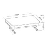 Maclean ergonomisk fodsttte, bensttte, trinls vinkelindstilling, aftagelig pude, MC-460 #6