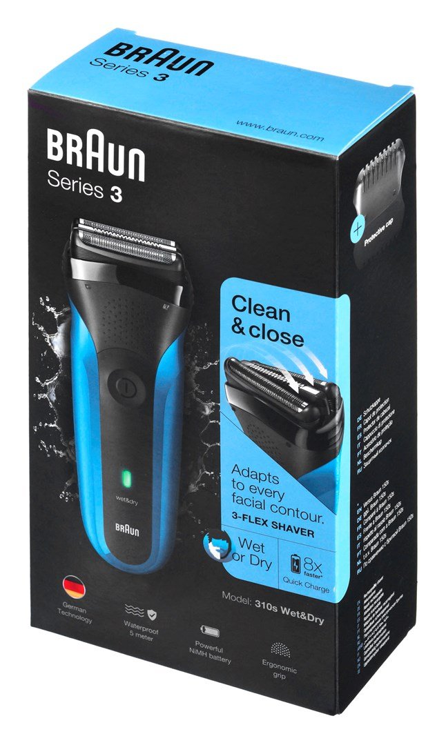BRAUN Series 3 310S Elektrisk shaver Sort, Bl� #8