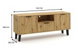 RTV SCANDI 2D1S SLIM EIK ARTISAN #4