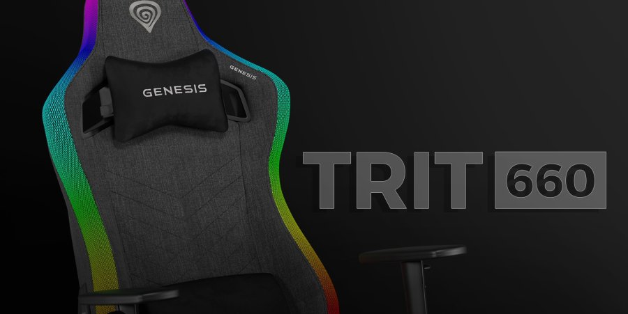 FOTEL GAMINGOWY GENESIS TRIT 660 RGB SZARY #9