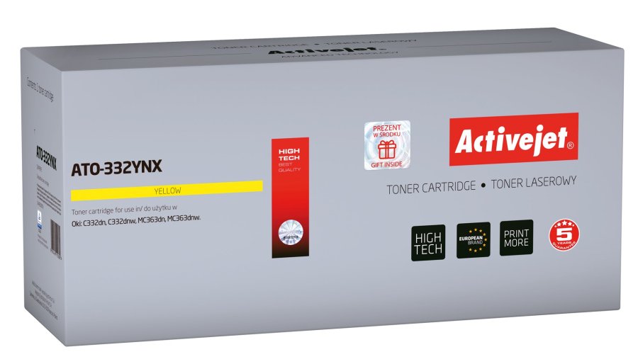 Activejet ATO-332YNX (erstatning OKI 46508709; Supreme; 3500 sider; gul) #1