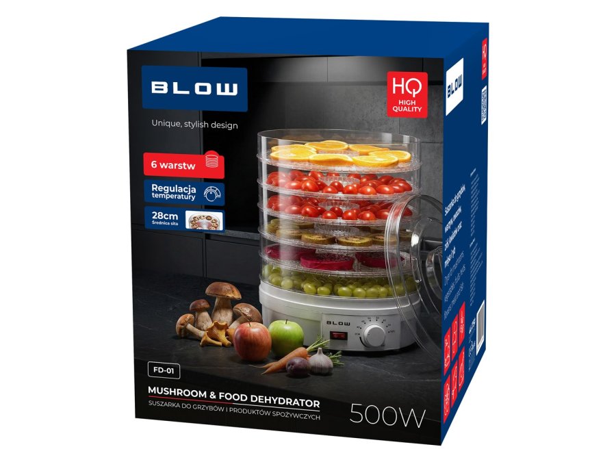T�rretumbler til svampe, gr�ntsager og frugt 500W BLOW FD-01 #8