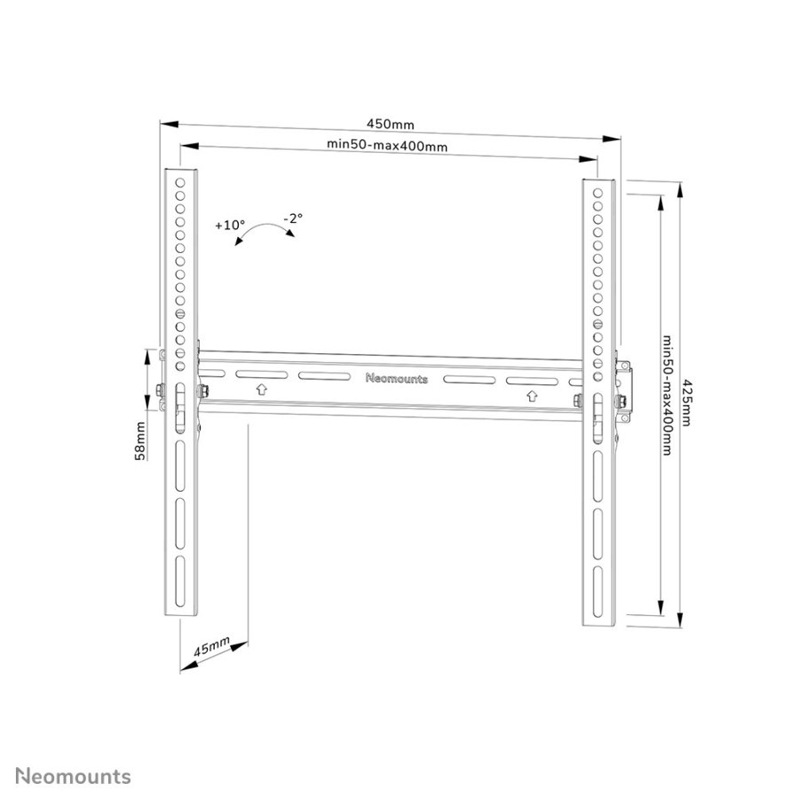 Neomounts WL35-350BL14 skrmbeslag og -stativer 165,1 cm (65