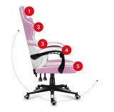 Huzaro Force 4.4 Pink Mesh gaming-stol #7