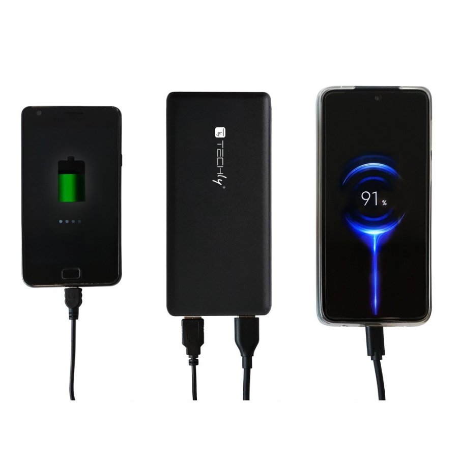 Techly I-CHARGE-10000 powerbank Lithium polymer (LiPo) 10000 mAh Sort #7