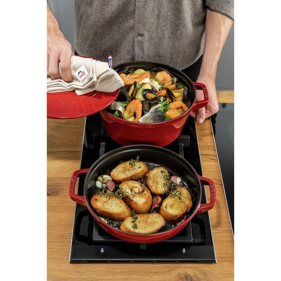 Staub La Cocotte Rund Stbejern Gryde bradepande #5