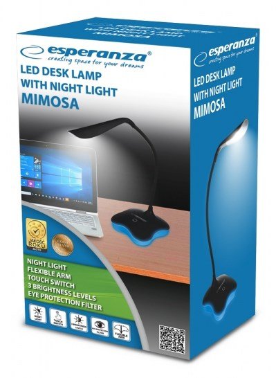 Esperanza ELD105K bordlampe 3 W LED Sort #4