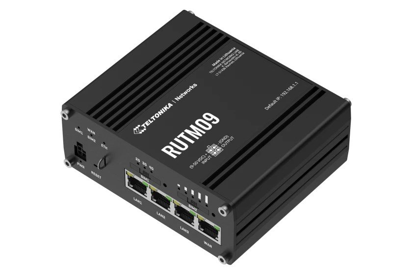 Teltonika RUTM09 kabelforbundet router Gigabit Ethernet Sort #3