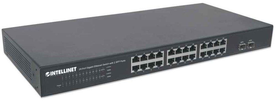 Intellinet 561044 netvrksswitch Ikke administreret L2 Gigabit Ethernet (10/100/1000) 1U Sort #3
