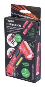 TROIKA ECO KNICKLICHT R�d H�ndlommelygte + pandeb�nd med lommelygte COB LED #5