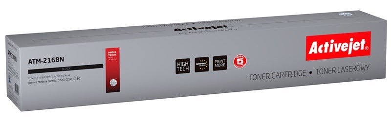 Activejet ATM-216BN tonerkassette (erstatning Konica Minolta TN216BK; Supreme; 29000 sider; sort) #1