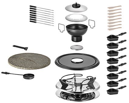 Unold 48726 raclette grill 8 person(er) 1300 W Sort, Rustfrit stl #4