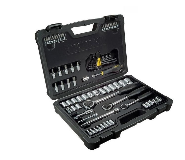Stanley socket set 80 pcs. 1/4, 3/8, 1/2
