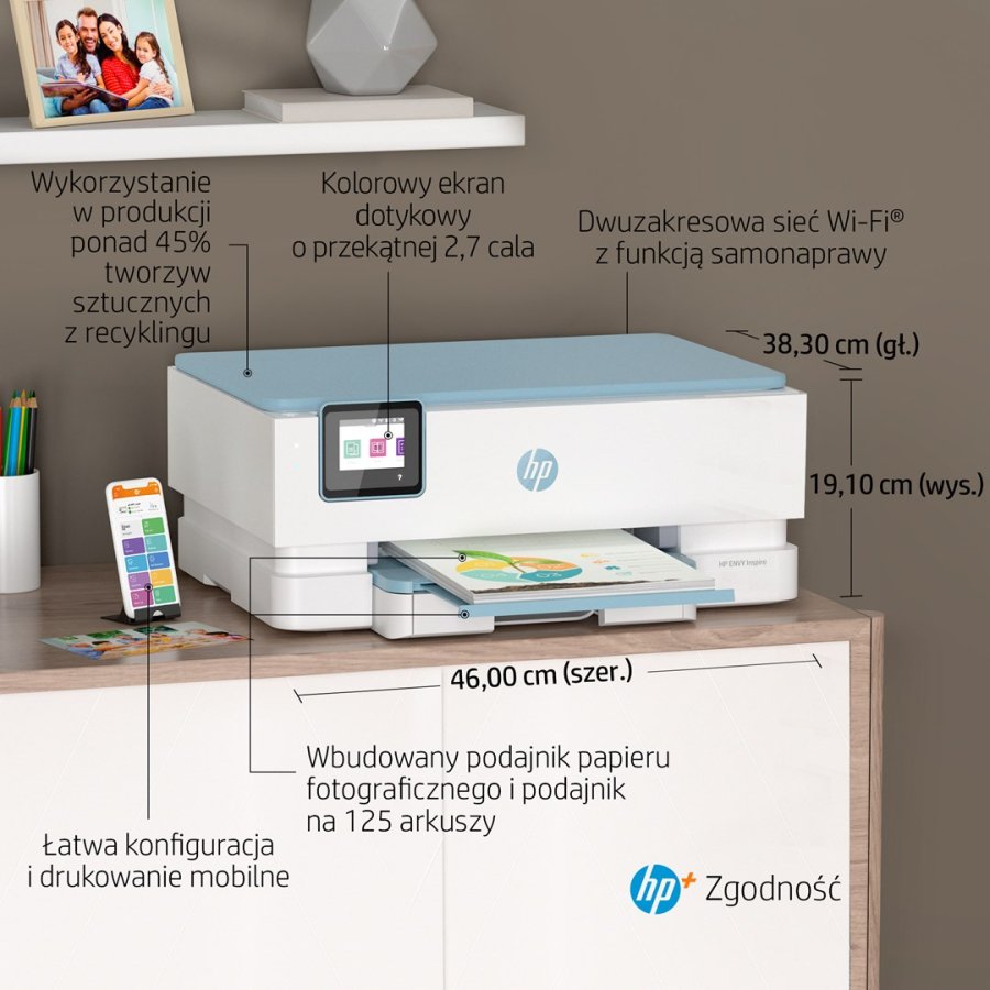 HP ENVY Inspire 7221e Trdlst All-in-One Farve Printer, Instant Ink; Fotoudskrivning #18