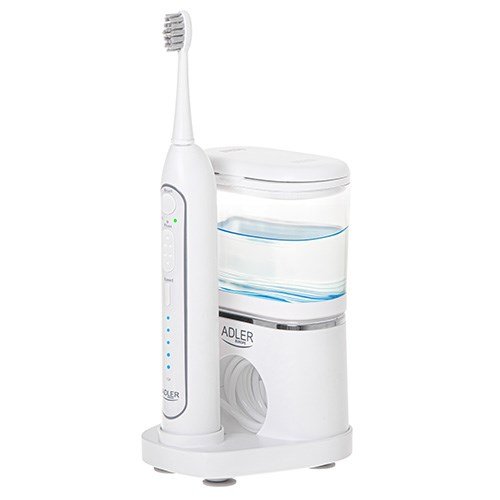 Adler | 2-in-1 Water Flossing Sonic Brush | AD 2180w | Rechargeable | For adults | Number of brush heads included 2 | Number of teeth brushing modes 1 | White #2