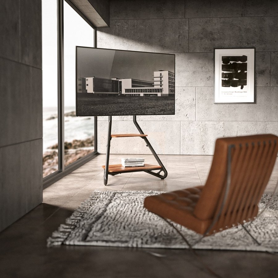 Maclean fritstende tv-/hjrnebeslag, bauhaus-stil, trhylder i to etager, maks. 40 kg, 37-75'', MC-455 #7