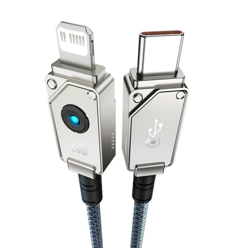Baseus Unbreakable USB C til iP-kabel 2 m 20 W Sort #5