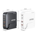 GaN-netoplader - Unitek P1228AWH01-EU | 70W 2x USB-C 2x USB-A #3