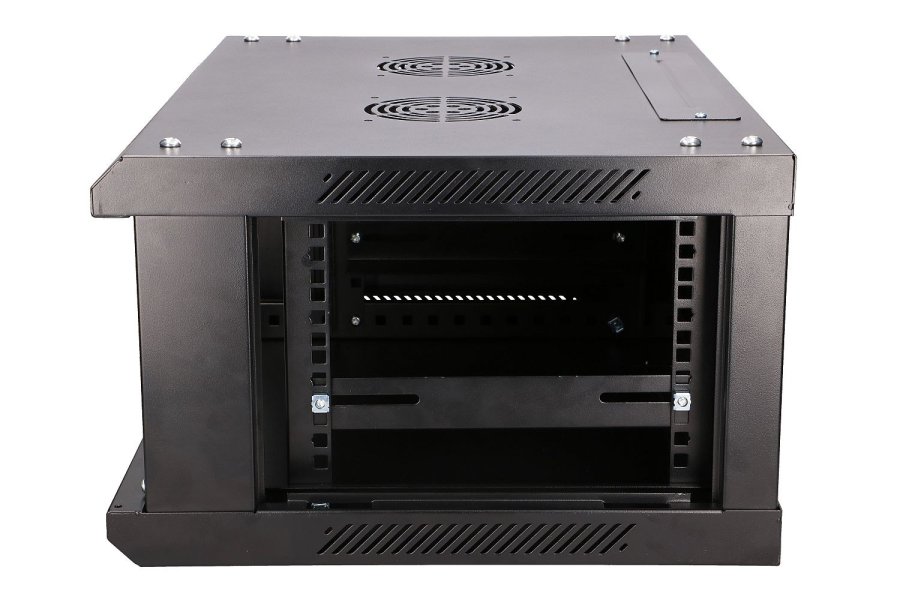Extralink 4U 600X450 WALL-MOUNTED RACKMOUNT CABINET BLACK Vgmonteret stativ Sort #6