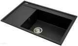 Pyramis Camea 79X50 1B 1D R granitvask med enkelt kumme 070091201 sort prikket #4