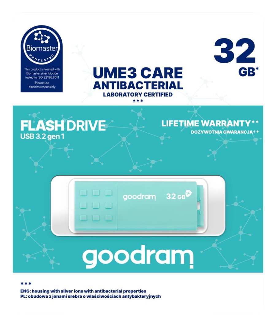Goodram UME3 USB-ngle 32 GB USB Type-A 3.2 Gen 1 (3.1 Gen 1) Turkis #10