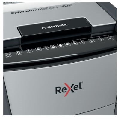 Rexel AutoFeed+ 300M automatic shredder, P-5, micro cut (2x15mm), 300 sheets, 60 litre bin #4