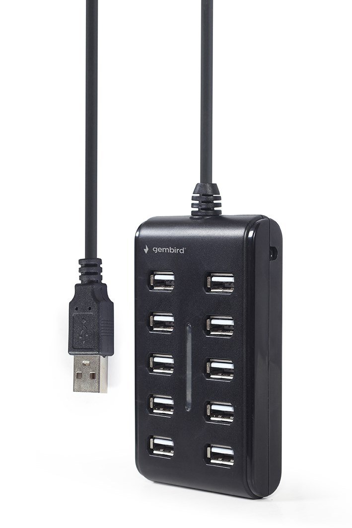 Gembird UHB-U2P10P-01 10-ports USB 2.0 hub, sort #4
