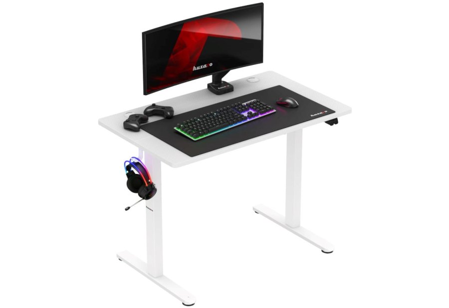 Huzaro Hero 7.9 White - hjdejusterbart elektrisk gaming-skrivebord #2