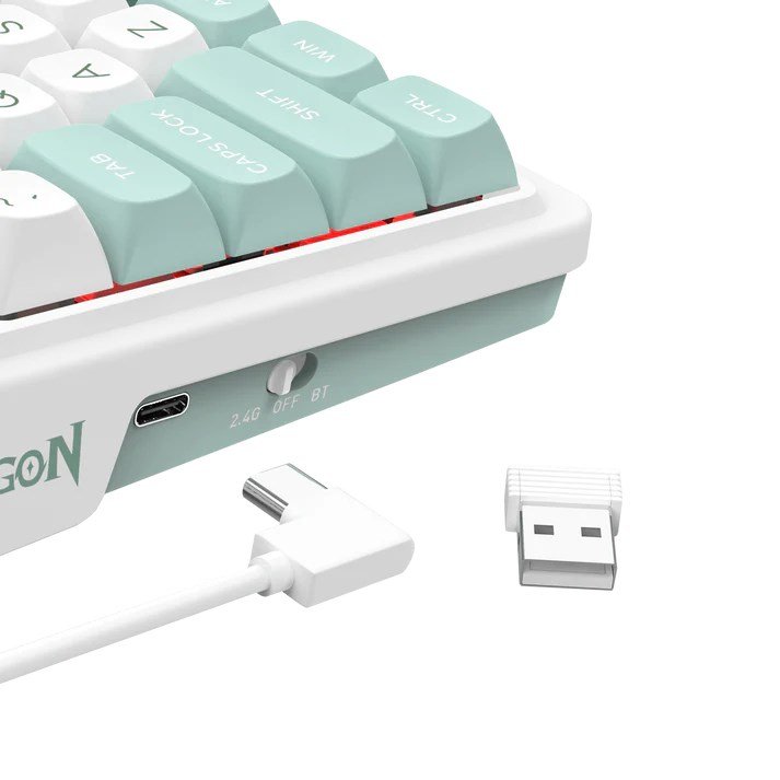 REDRAGON K719WG-RGB-PRO Galatin tastatur USB + RF Wireless + Bluetooth Hvid, Gr�n #3
