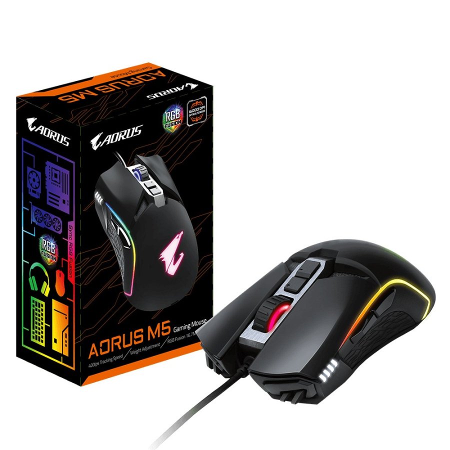GIGABYTE AORUS M5 mus Spil Hjre hnd USB Type-A Optisk 16000 dpi #8