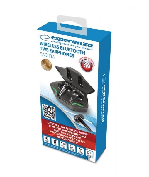 Bluetooth hovedtelefoner Esperanza EH231K Sort #9