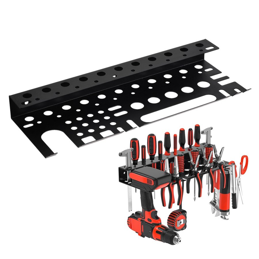 Maclean v�gmonteret opbevaringssystem/v�rkt�jshylde, sort, m�l 40 x 14,5 x 4,6 cm, maks. 30 kg, MC-141 #1