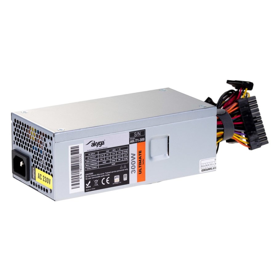 Akyga AK-T1-300 enhed til str�mforsyning 300 W 24-pin ATX TFX Aluminium #1