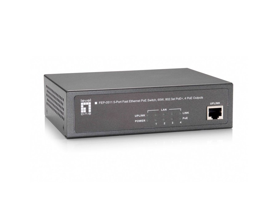 LevelOne FEP-0511 netv�rksswitch Fast Ethernet (10/100) Str�m over Ethernet (PoE) Gr� #2